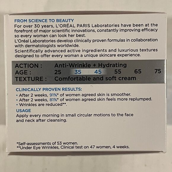 L'Oreal Wrinkle Expert Anti-Wrinkle Hydrating Day Cream 35+ Collagen 50ml/1.7oz - Picture 7 of 7